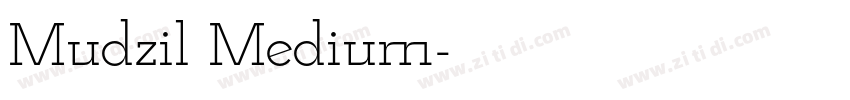 Mudzil Medium字体转换